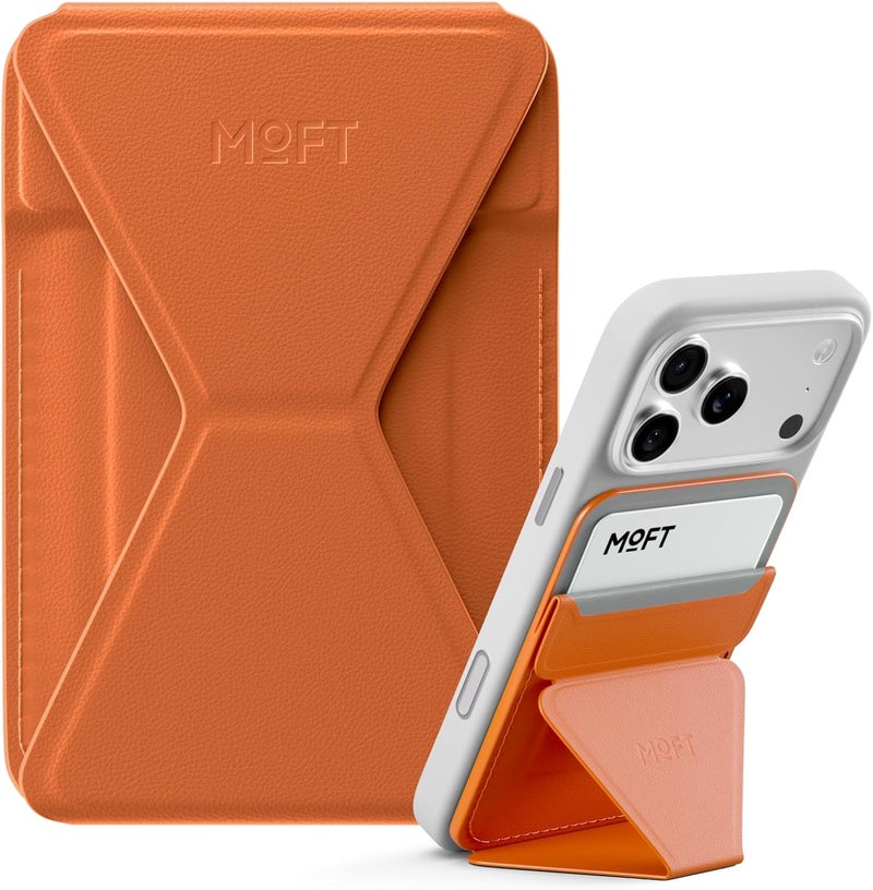MOFT Magnetic Wallet Stand Compatible with iPhone 17/16/15/14/13/12 Series, Angle Adjustment & Magsafe Compatible MOVAS Phone Stand,Sunrise - Image 1