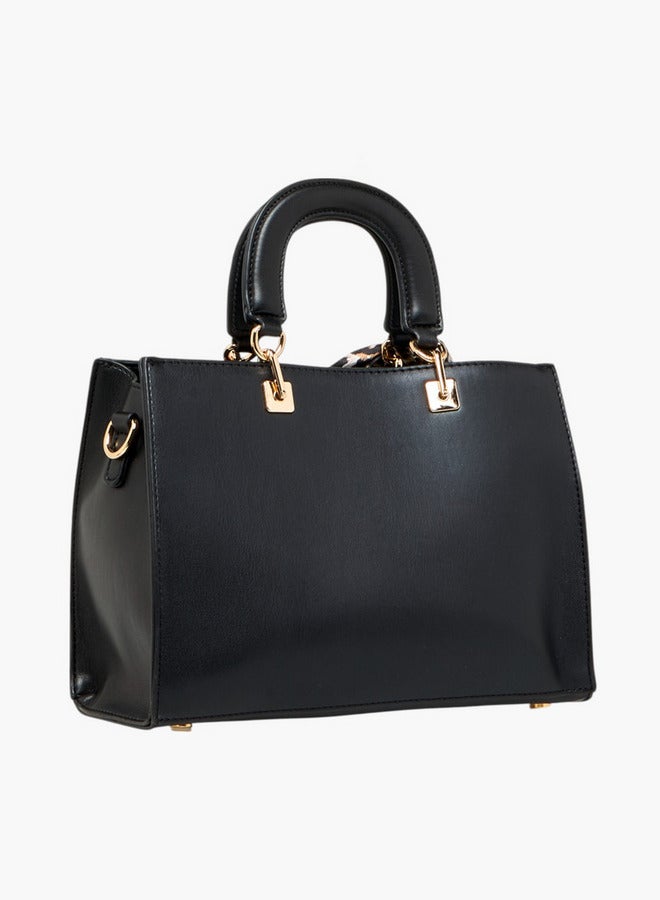 فلورا بيلا من شو إكسبرس حقيبة يد نسائية بتفاصيل وشاح وحزام قابل للفصل وإغلاق بسحاب - Image 4