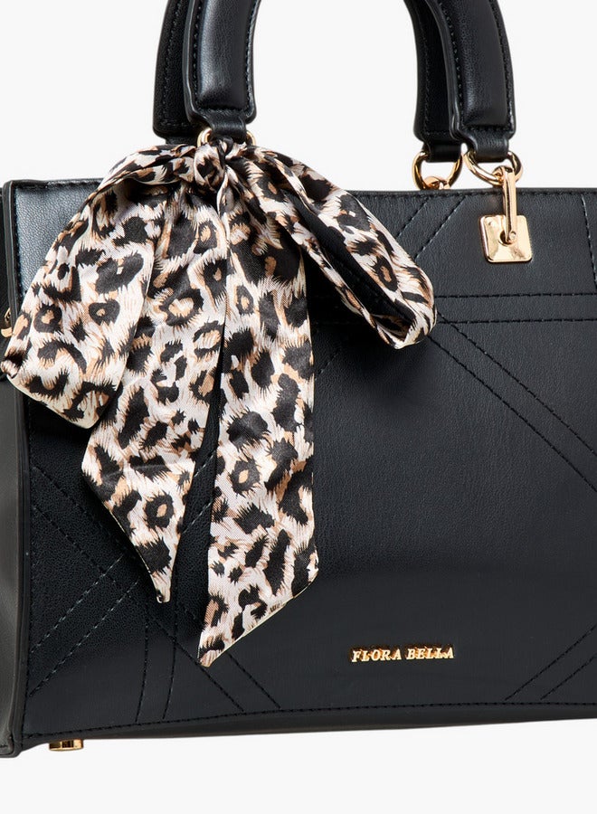 فلورا بيلا من شو إكسبرس حقيبة يد نسائية بتفاصيل وشاح وحزام قابل للفصل وإغلاق بسحاب - Image 5