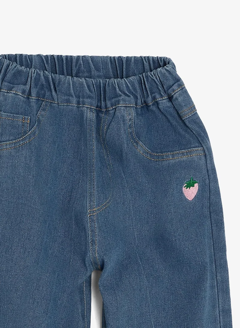 Pinata  Strawberry Printed Blue Jeans for Women | Best Price UAE