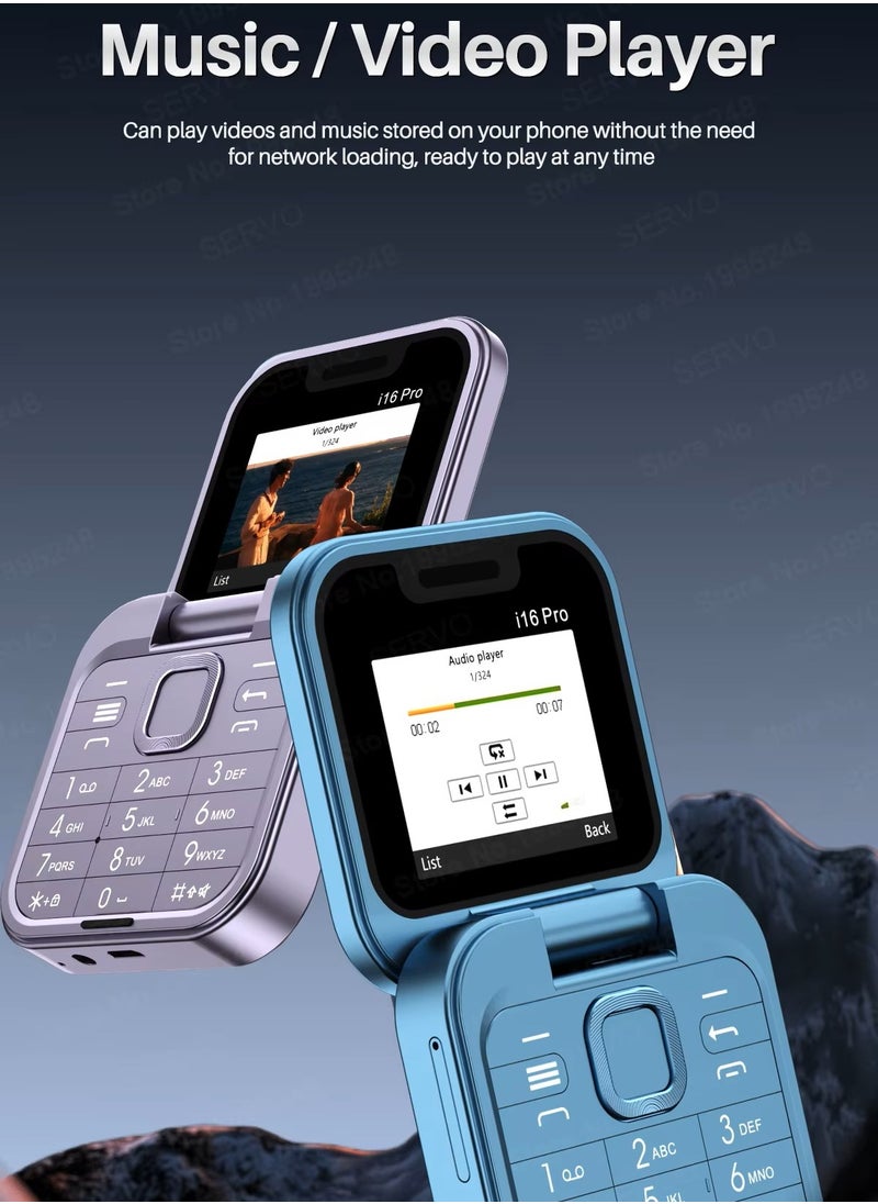 Hope i16 Pro Dual SIM Mobile Phone, 1.77 inch Screen, 1000mAh Battery, 2G Network Support, Video Player, Bluetooth, Radio, Social Media