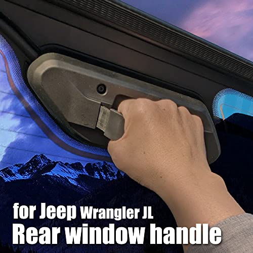 AZUTO Rear Window Grip Handle for Jeep Wrangler (JL) 2018-2026 Wrangler 4xe Trunk Handle Accessories Assist Grip - Image 4