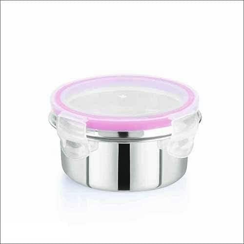 Entisia Stainless Steel Click & Seal Container - Multipurpose Air Tight Tiffin Box With Lid, Leakproof Lunch Food Storage for Home Kitchen, Office Work, School (150ml Capacity), Silver - Image 1