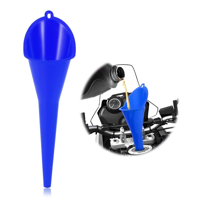 ZNDAW Oil Funnel MultiPurpose Plastic Long Neck Oil Funnel Automotive Use Funnels for Filling Oils Lubricants Water Diesel Kitchen Funnels for Filling Bottles Jars Blue 1PCS - Image 3
