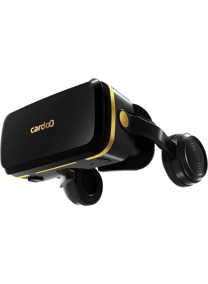 كاردو سماعات الواقع الافتراضي بوكس ماكس بلوتوث 5.3، نظارة الواقع الافتراضي ممتازة لموبايلات أندرويد وiOS (4.8 إلى 7.0) برؤية بانورامية 360° وسينما اي ماكس وسماعات مدمجة من كاردو - Image 1