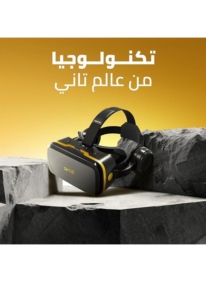 كاردو سماعات الواقع الافتراضي بوكس ماكس بلوتوث 5.3، نظارة الواقع الافتراضي ممتازة لموبايلات أندرويد وiOS (4.8 إلى 7.0) برؤية بانورامية 360° وسينما اي ماكس وسماعات مدمجة من كاردو - Image 4