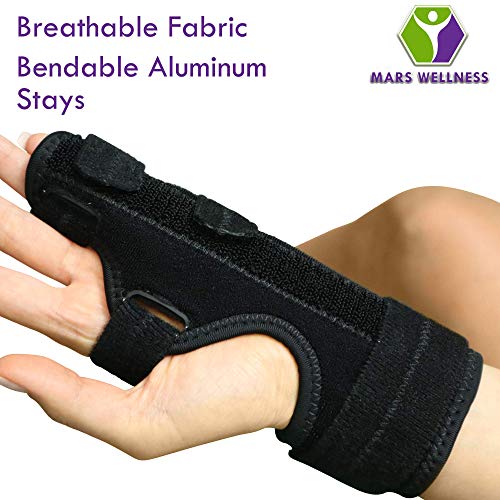 MARS WELLNESS Boxer Fracture Splint - 4th or 5th Metacarpal Splint Hand and Finger Brace - Broken Fingers, Wrist, Pinky and Hand Immobilizer - Small/Medium - Image 2