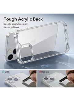 ESR For Iphone 13 Case Iphone 14 Case Military Grade Protection Shockproof Air Guard Corners Yellowing Resistant Acrylic Back Phone Case For Iphone 14 Iphone 13 Air Armor Case Clear  - Image 2