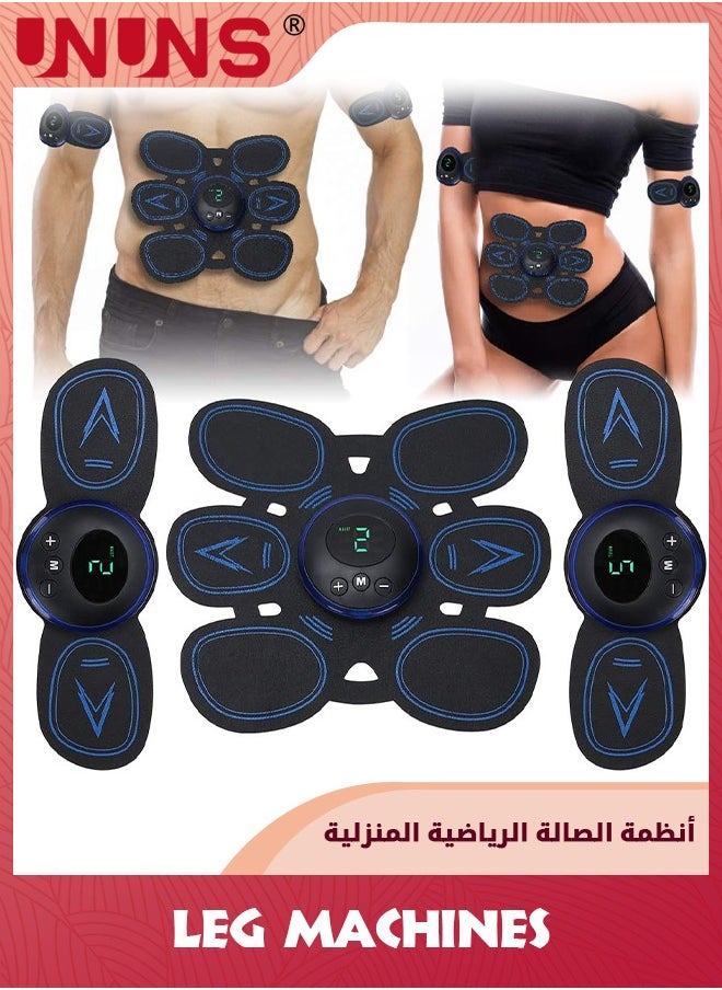 UNUNS Abs Stimulator Muscle Toner,Ab Machine Trainer,Fitness Waist Muscle Training Belt,USB Rechargeable Gear For Abdomen Arm Leg,Strength Training Equipment For Men Woman,Home Office Exercise,8 Modes  - Image 2