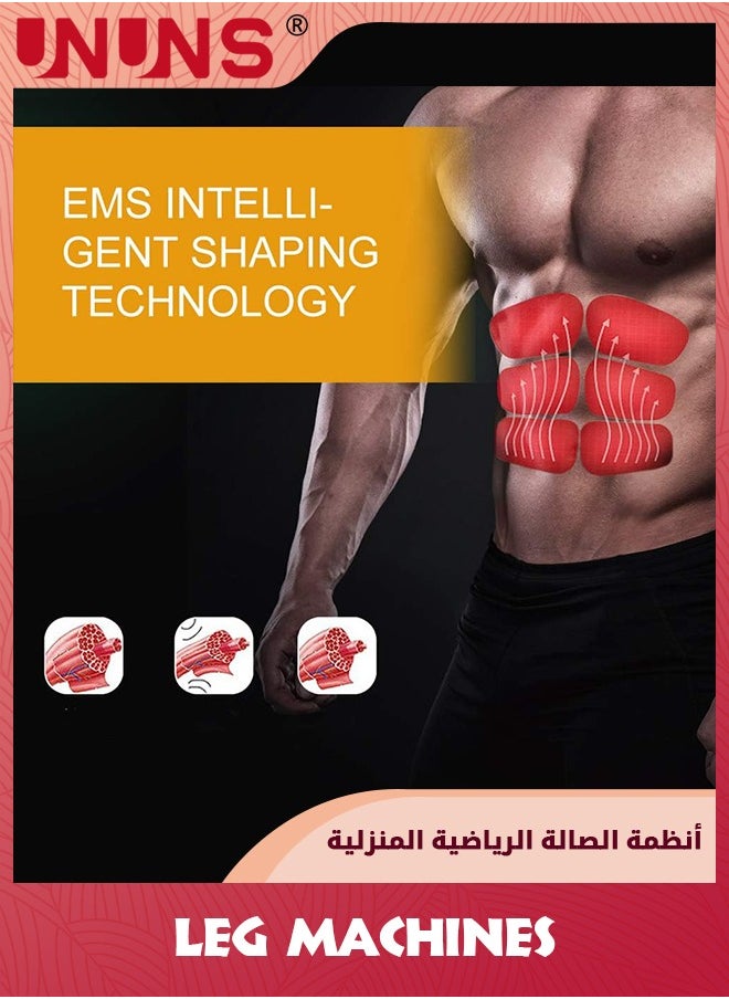 UNUNS Abs Stimulator Muscle Toner,Ab Machine Trainer,Fitness Waist Muscle Training Belt,USB Rechargeable Gear For Abdomen Arm Leg,Strength Training Equipment For Men Woman,Home Office Exercise,8 Modes  - Image 3