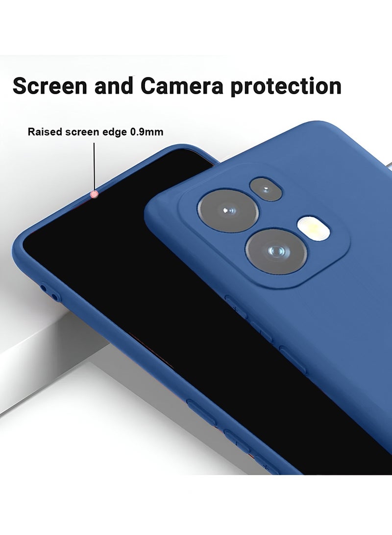 Wtech Oppo Reno13 Pro 5G 2024 Premium Soft Liquid Silicone Case Cover - Navy Blue - Image 3