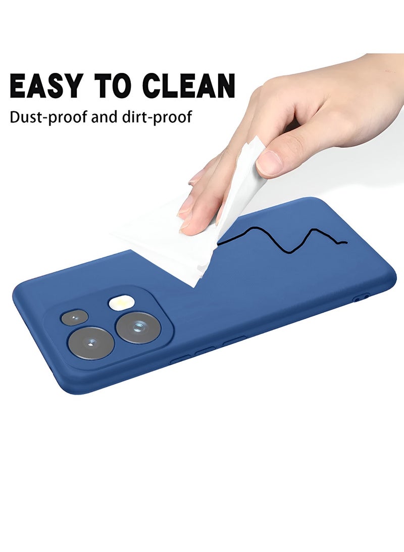 Wtech Oppo Reno13 Pro 5G 2024 Premium Soft Liquid Silicone Case Cover - Navy Blue - Image 5