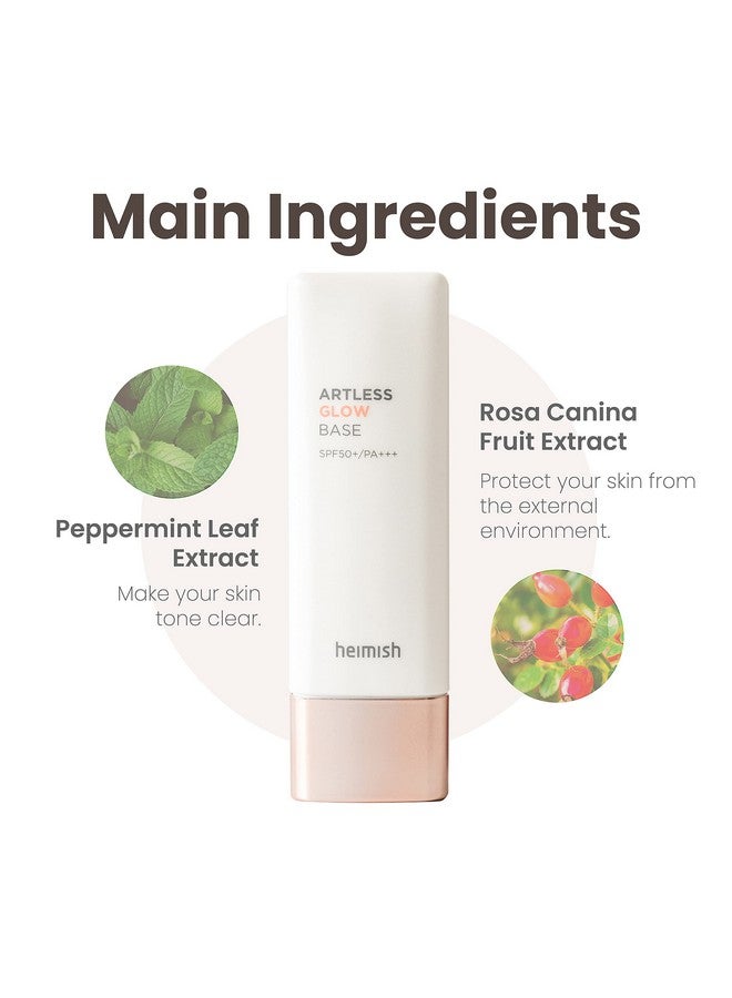 Heimish Artless Glow Base Spf 50+ Pa+++ 1.4Fl.Oz/40Ml ; Moisturizer Sunscreen To Makeup Base ; Cruelty Free All In One Glowy Skin All Skin Types Lightweight Soft Cream Texture Face Primer - Image 5