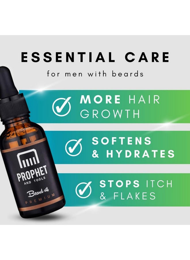 Prophet and Tools Premium Unscented Beard Oil & Comb Set - Thickens And Softens Beard, Relieves Itch & Dry Skin, 100% Natural, Fast-Absorbing Formula - Perfect For Beard Growth & Grooming - 1 Oz  - Image 3