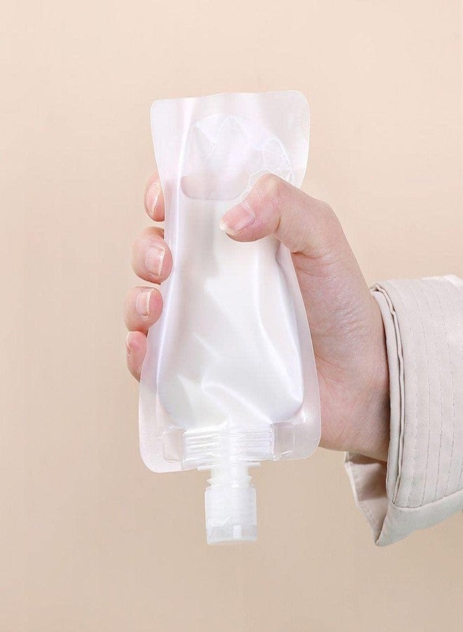 SANPEXA أكياس سانبيكسا لتعبئة مستحضرات التجميل السائلة للسفر، متوفرة بأحجام 30 مل/50 مل/100 مل، قابلة لإعادة التعبئة، أكياس ضغط فارغة لمستحضرات التجميل، مانعة للتسرب، قابلة للطي، مناسبة لمستحضرات التجميل مثل اللوشن والشامبو - Image 5