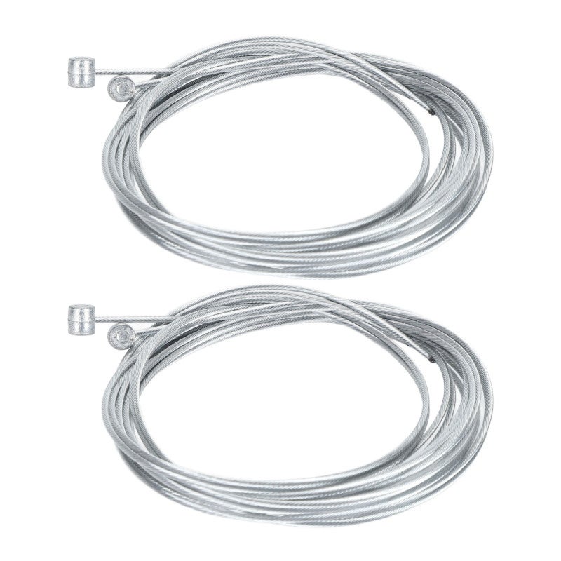 Bike Brake Cable Set: 1800mm Stainless Steel Zinc-Coated 19-Wire - Anticorrosion Smooth Braking Easy Installation Brake Cable Replacement for Mountain Road Kids Folding Bikes - Image 2