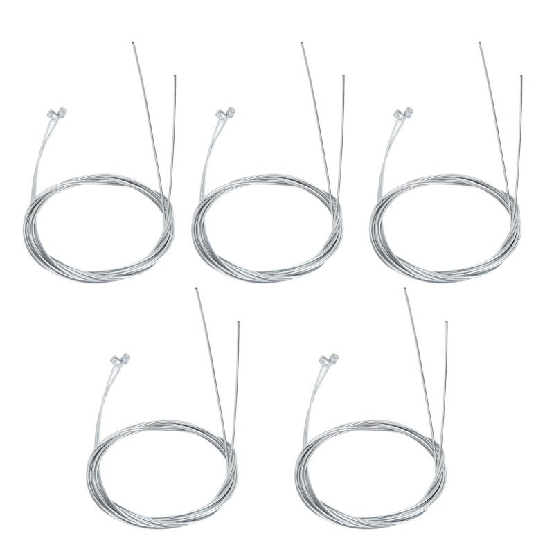 Bike Brake Cable Set: 1800mm Stainless Steel Zinc-Coated 19-Wire - Anticorrosion Smooth Braking Easy Installation Brake Cable Replacement for Mountain Road Kids Folding Bikes - Image 1