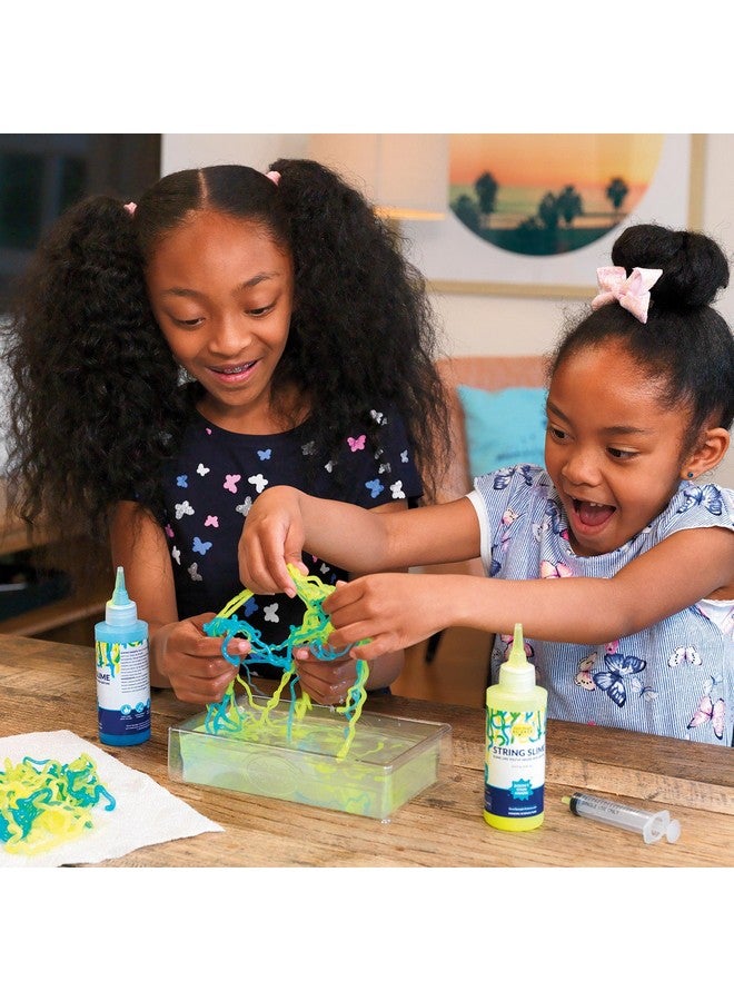 Steve Spangler Science String Slime Starter Kit, Includes Blue And Yellow (3.4 Oz. Each) - Diy Slime Science Experiment Kit For Kids, Explore And Teach Science Of Polymers, Exciting Stem Activity - Image 5