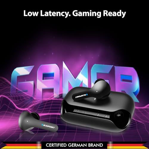 Blaupunkt Newly Launched BTW300 Xtreme True Wireless Earbuds with Unstoppable 150 Hours* Playtime I Massive 800mAh Battery I CRISPR ENC AI MIC I BT Ver 5.3 I Gaming-Ready I TurboVolt Charging (Black) - Image 4