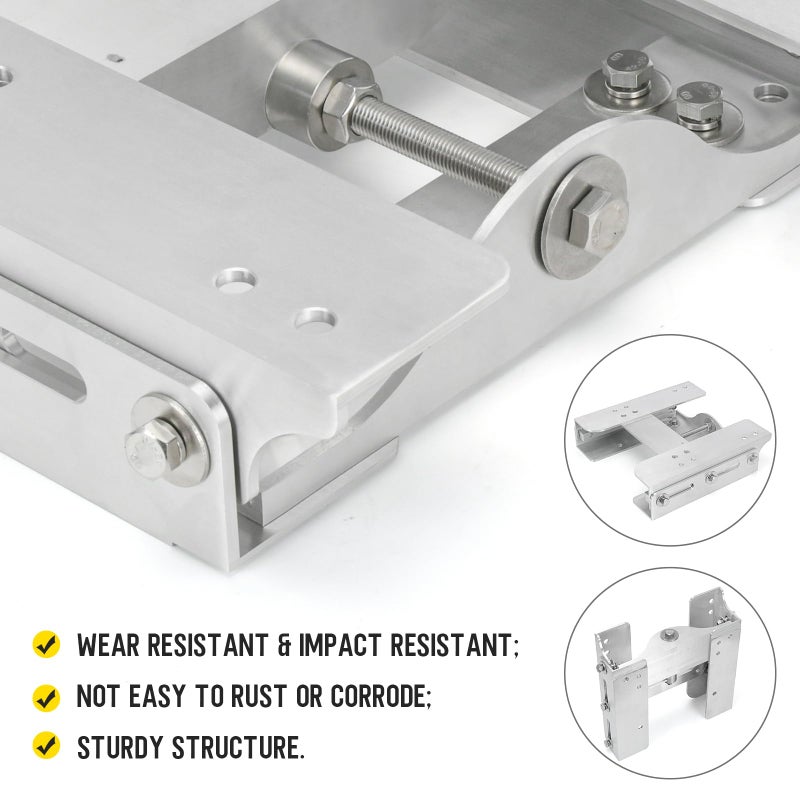 FQRANBO 4" Adjustable Jack Plate Manual Transom Set Back Jack Plate for Outboard Boat Motor, 225 Maximum Horsepower - Image 3