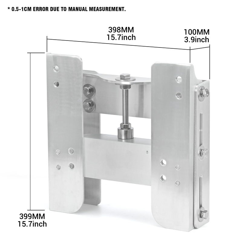 FQRANBO 4" Adjustable Jack Plate Manual Transom Set Back Jack Plate for Outboard Boat Motor, 225 Maximum Horsepower - Image 2