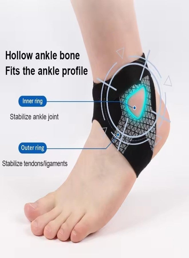 KickZu Ultra-Thin Sports Ankle Brace, Ankle Support Socks Two-way Adjustable Straps, One Size Fits All, Used for Support and Wrapping, Suitable for Fitness, Running, Cycling, Tennis and Many Sports (Black) (1) - Image 3