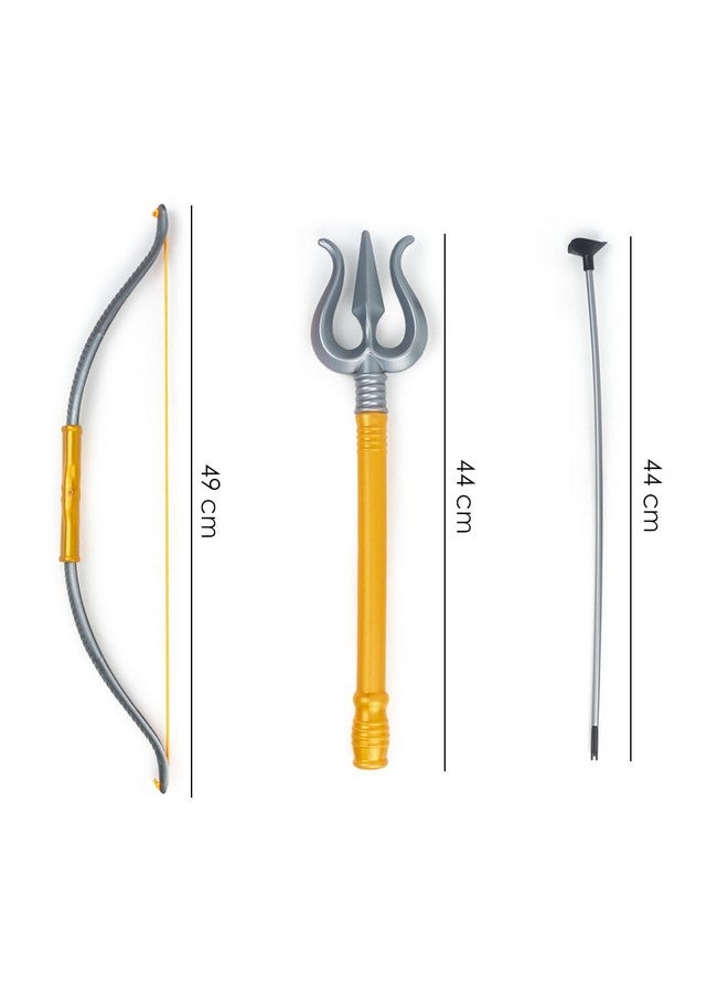 راتاناز مجموعة قوس وسهم شيفا من راتنا مع تريشول و3 سهام برؤوس شفط، لعبة هدف، مجموعة ألعاب بلاستيكية للأطفال - Image 5