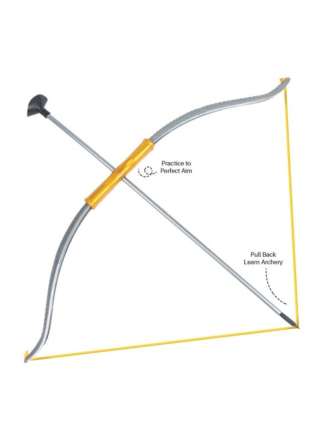 راتاناز مجموعة قوس وسهم شيفا من راتنا مع تريشول و3 سهام برؤوس شفط، لعبة هدف، مجموعة ألعاب بلاستيكية للأطفال - Image 2