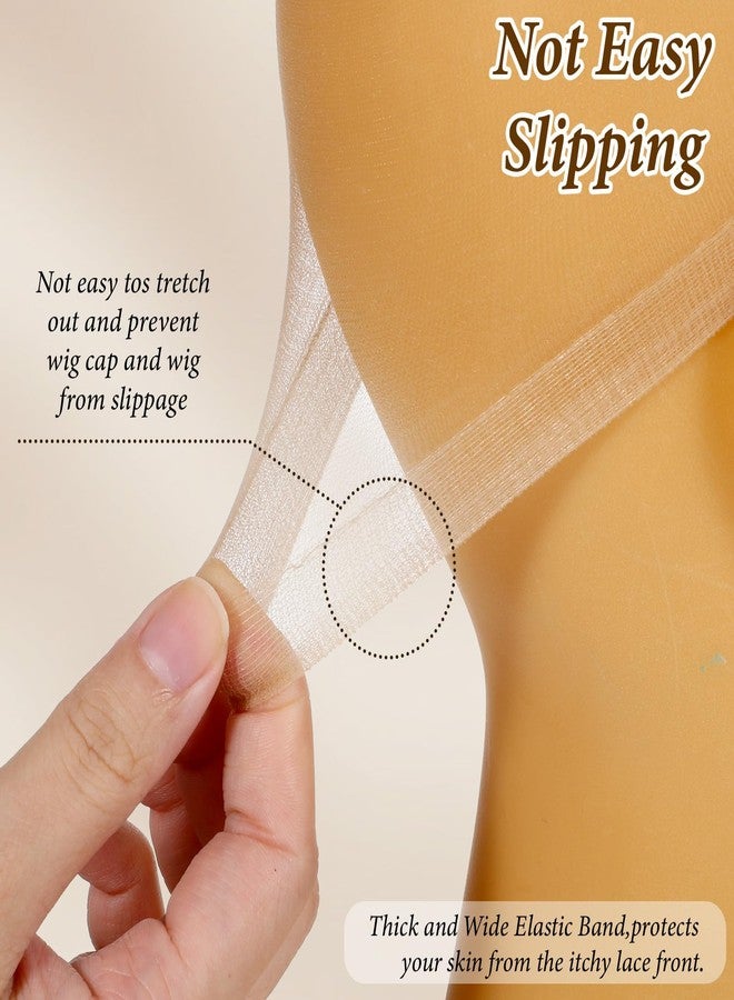 Qulkws 20 PCS Wig Cap, Thin Wig Caps Nude, Invisible and Sheer Breathable Stretchy Stocking Caps, Stretchy Nylon WigCap Beige for Women - Image 4