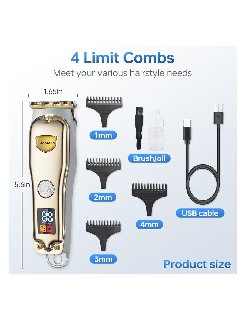 JAMAKY Italy Electric Pro Series Cordless Hair & Beard Trimmer for Men with Italian technology - Stainless Blades, 4 Combs, 5W, USB, Travel-Friendly  - Image 4