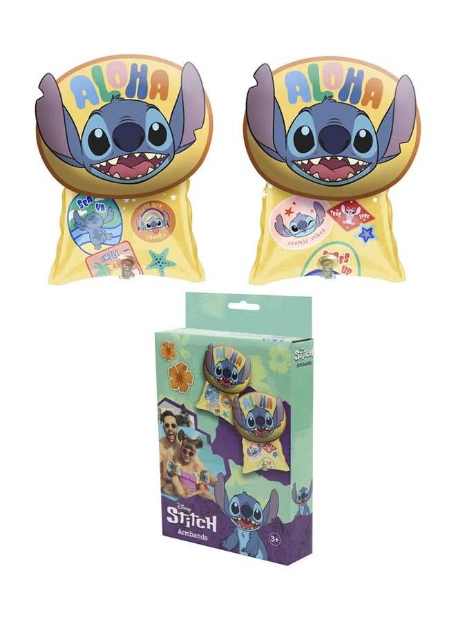 EOLO DISNEY 3D ARM BADNS - STITCH - PACKED IN COLOR BOX - 15 CM Wide - Image 1