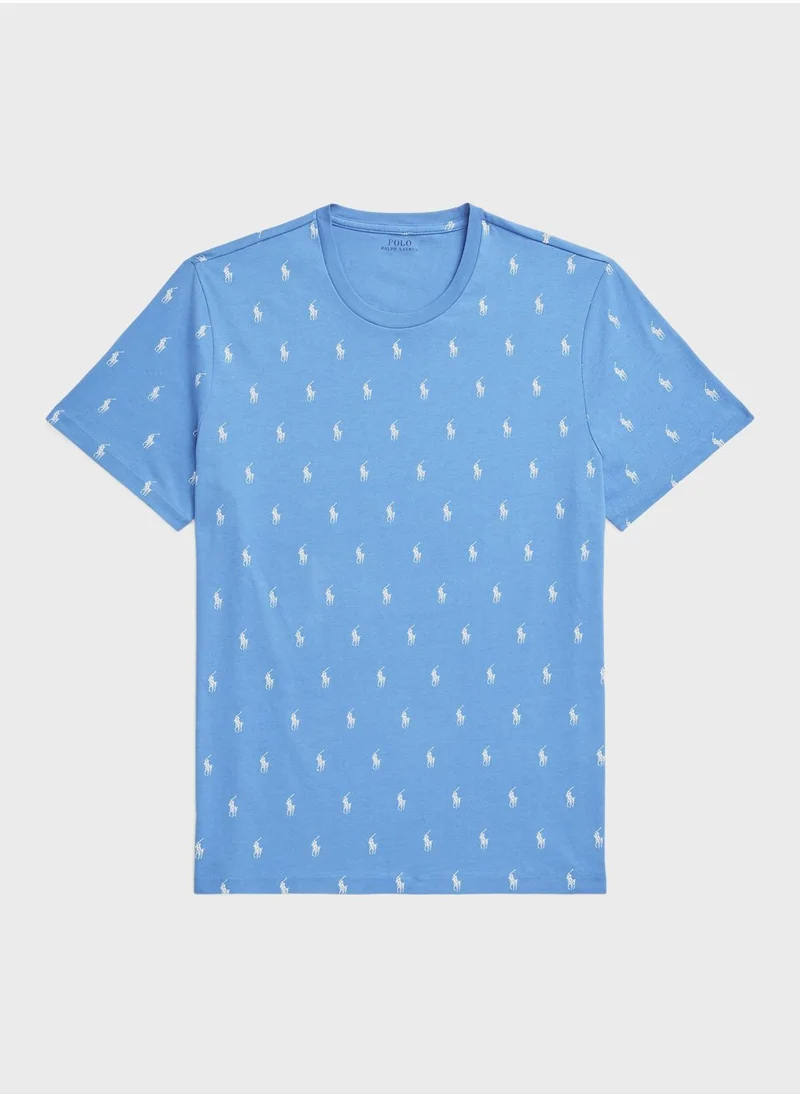 POLO RALPH LAUREN All Over Print Crew Neck T-Shirt