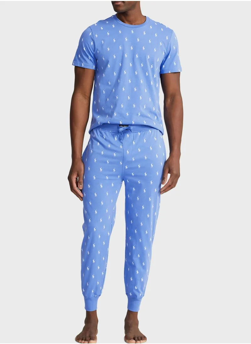 POLO RALPH LAUREN All Over Print Crew Neck T-Shirt