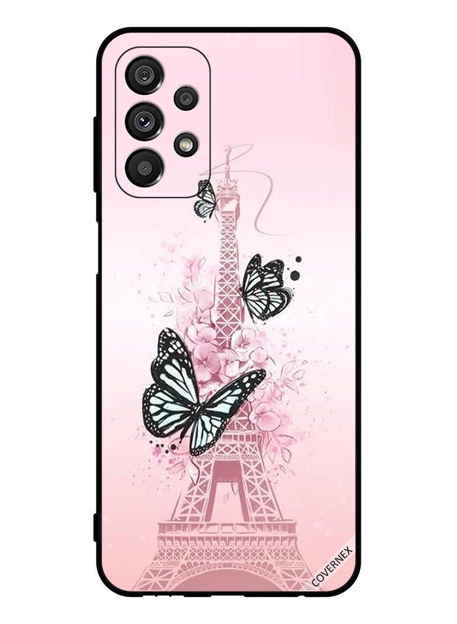 Covernex Protective Case Cover For Samsung Galaxy A73 5G Butterflies On Eiffel Tower - Image 1