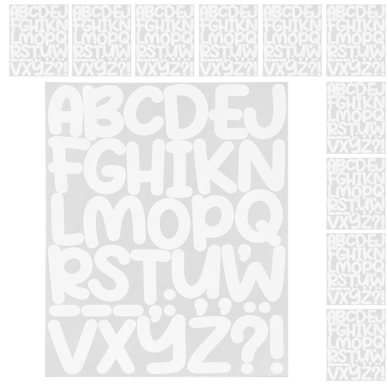 12 Sheets Number Letters Stickers Decorative Letters Numbers Stickers Self Adhesive Letter Sticker - Image 1
