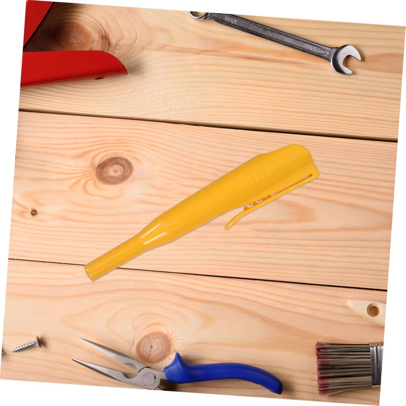 Deep Hole Marking Pen Caps for Carpenters Ergonomic Grip Yellow Marker Pen Cover - Image 5
