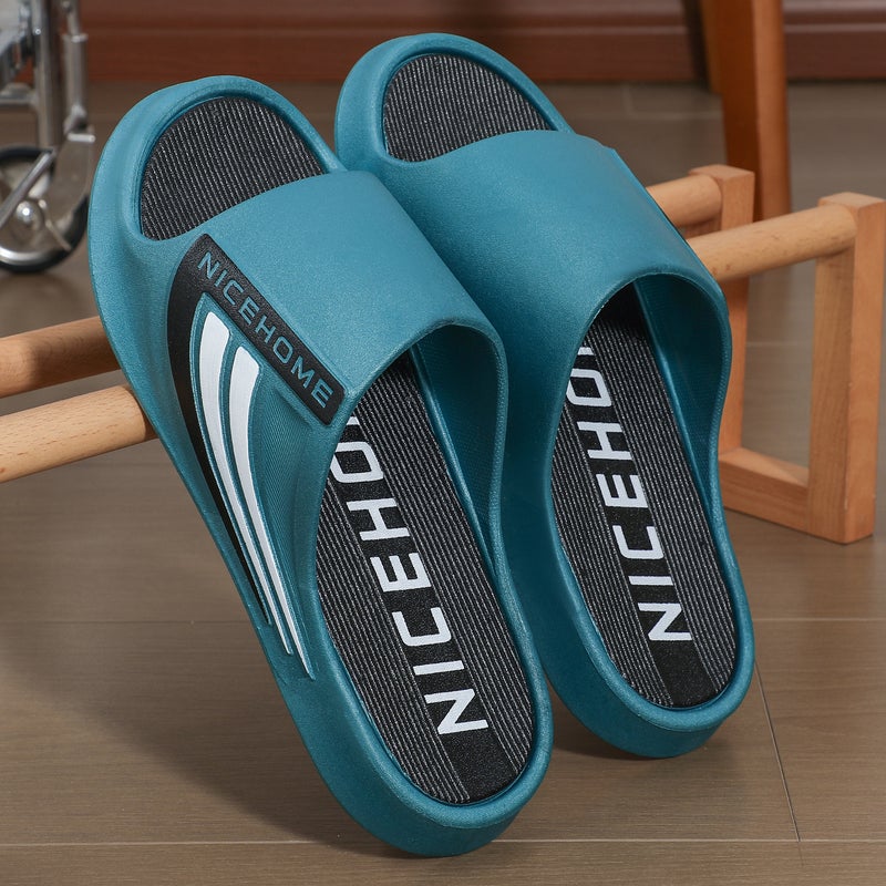 Slip-on Slippers Mens Summer Special Wear-resistant Indoor Autumn Thick-soled Slippers Home Non-slip Deodorant PVC Slippers Sengreen thickened bottom 