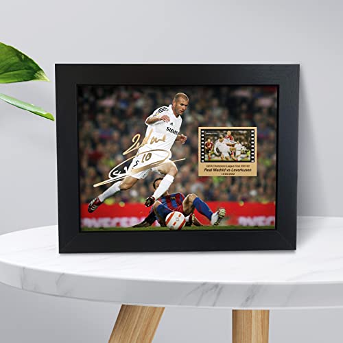 ORIMAMI Signed Soccer Ball Zinedine Zidane Photo Framed Poster with 1x35mm Memorabilia Film DisplayCool Zinedine Zidane Gifts for Fans 8x6 Inches - Image 3