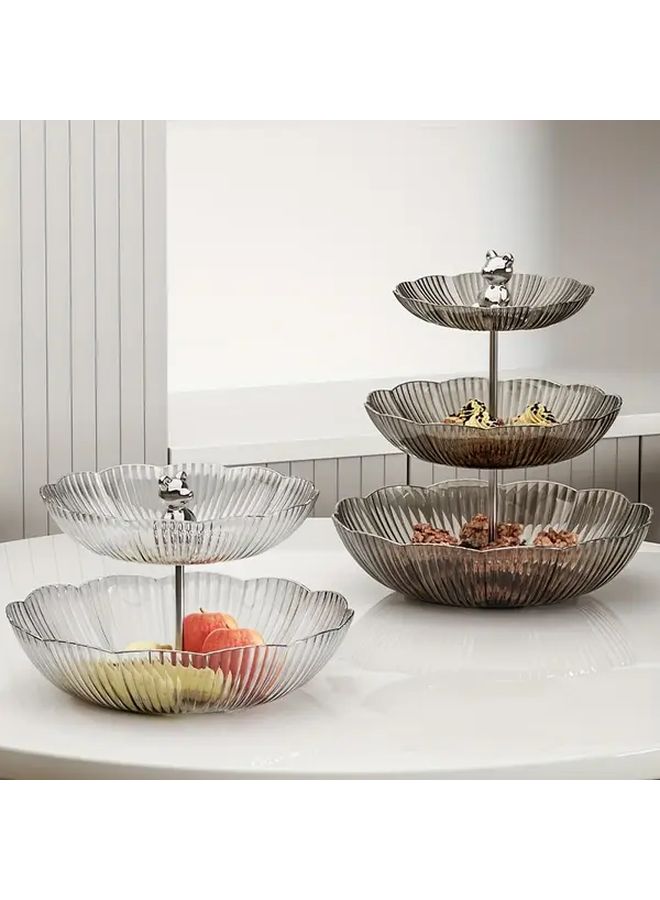 Milky White 3 Tier Cake Stand With Ripple Edges For Party And Dessert Display - Image 5