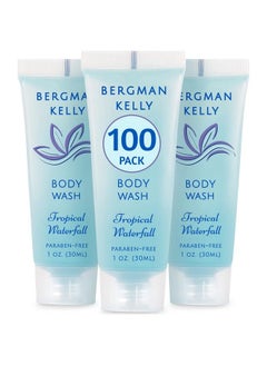 BERGMAN KELLY Travel Size Body Wash (1 Fl Oz 100 Pk Tropical Waterfall) Delight Your Guests With An Invigorating And Refreshing Hotel Body Wash Mini And Small Size Guest Hotel Toiletries In Bulk  - Image 1