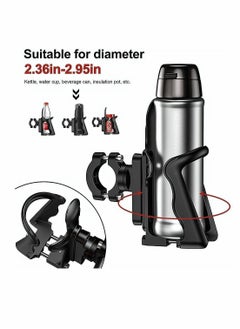 Y&D Small Bike Water Bottle Holder for 6-7.5 CM Diameter Bottle, Bicycle Cage Road Mountain Bikes, Adjustable Grip Buttons, Lightweight Strong Cup Outdoor Cycling, Black  - Image 5