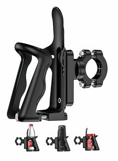 Y&D Small Bike Water Bottle Holder for 6-7.5 CM Diameter Bottle, Bicycle Cage Road Mountain Bikes, Adjustable Grip Buttons, Lightweight Strong Cup Outdoor Cycling, Black  - Image 1