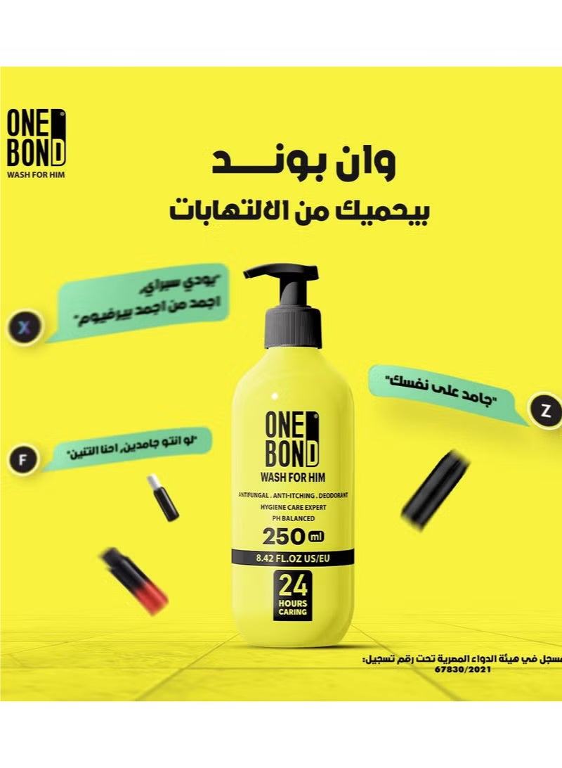 وان بوند ون بوند غسول للمنطقة الحساسة للرجال باللون الأصفر 300 مل - Image 2