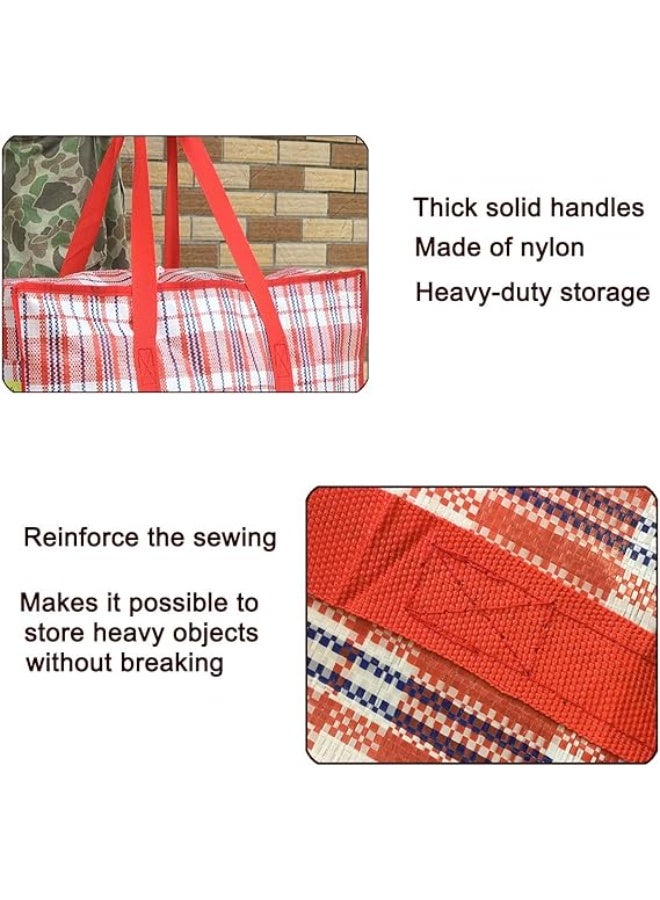 DUNISO 3-Pack Moving Bags, Sturdy And Durable Laundry Storage Bags, Foldable Large Capacity Woven Bags, Reusable, Suitable For Moving, Blankets, Clothes, Groceries, Etc., 78 * 55 * 25 Cm. - Image 4