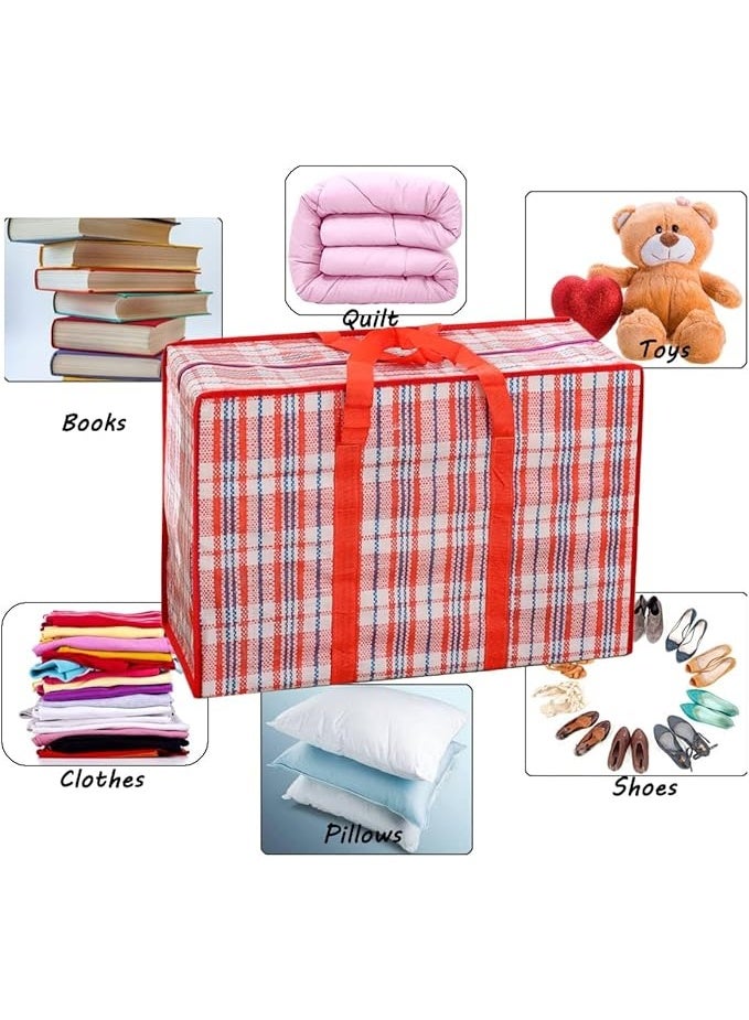 DUNISO 3-Pack Moving Bags, Sturdy And Durable Laundry Storage Bags, Foldable Large Capacity Woven Bags, Reusable, Suitable For Moving, Blankets, Clothes, Groceries, Etc., 78 * 55 * 25 Cm. - Image 3