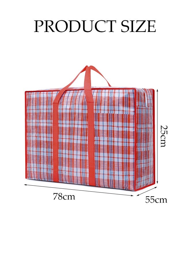 DUNISO 3-Pack Moving Bags, Sturdy And Durable Laundry Storage Bags, Foldable Large Capacity Woven Bags, Reusable, Suitable For Moving, Blankets, Clothes, Groceries, Etc., 78 * 55 * 25 Cm. - Image 5