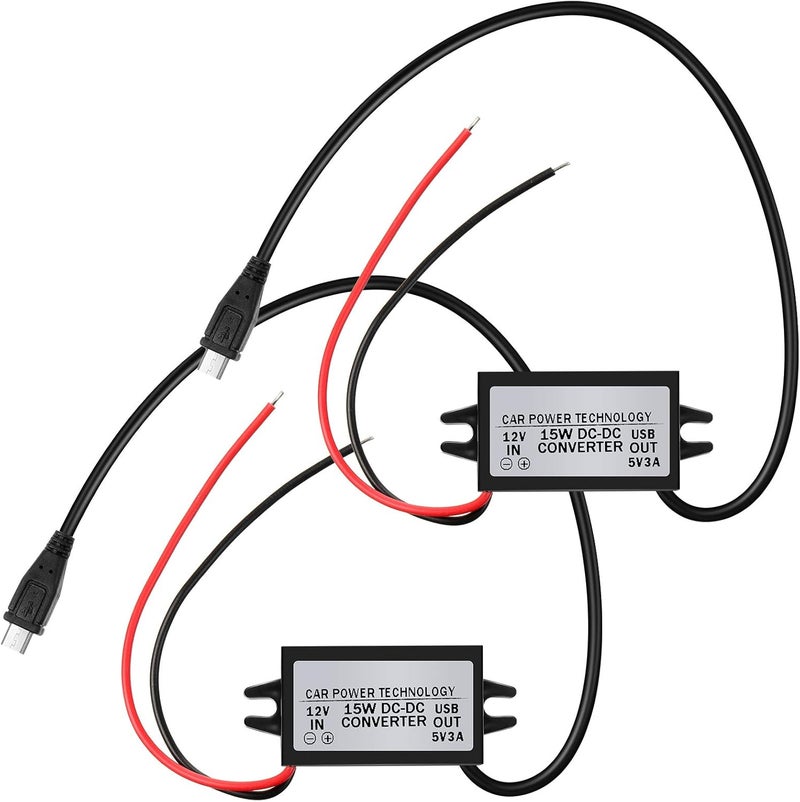Weewooday DC-DC Buck Converter Module 12V to 5V Micro USB Power Adapter Compatible with Ring Alarm Keypad (2) - Image 1