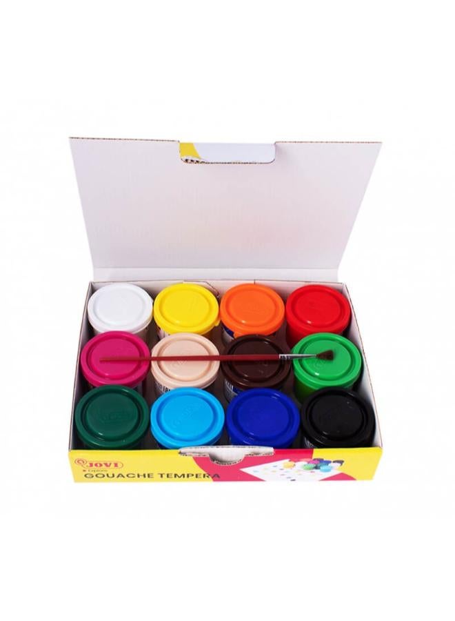 جوفي مجموعة من 12 مجموعة تلوين تمبرا من جواش - Image 2