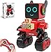 HBUDS Robots for Kids Remote Control Robot Toy Intelligent Interactive LED Light Speaks Dance Moves Builtin Coin Bank Programmable Rechargeable RC Robotic Kit Red - Image 4
