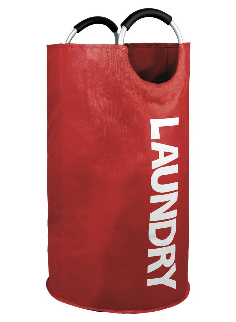 BORTONY Large Laundry Bag Foldable Hamper Laundry Basket Padded Handles Easy to Carry Washing Baskets for Laundry Clothes Hamper for Kids Bedroom Bathroom Nursery Utility Room - Image 1